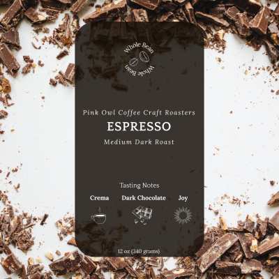Pink Owl Whole Bean Coffee Espresso