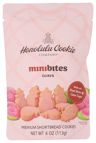 Honolulu Cookie Company Minibites Guava Premium Shortbread Cookies