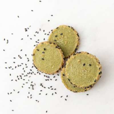 Auntie JJ's Matcha-Black Sesame Cookies