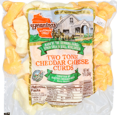 Henning's Wisconsin Cheese Natural Two Tone Cheddar Cheese Curds