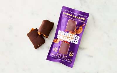 Krack'd Snacks Aloha Caramel Almond & Coconut Caramel Artisan Mylk Chocolate