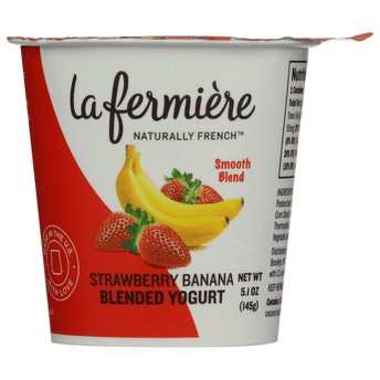 La Fermière Strawberry Banana Blended Yogurt Rich And Creamy